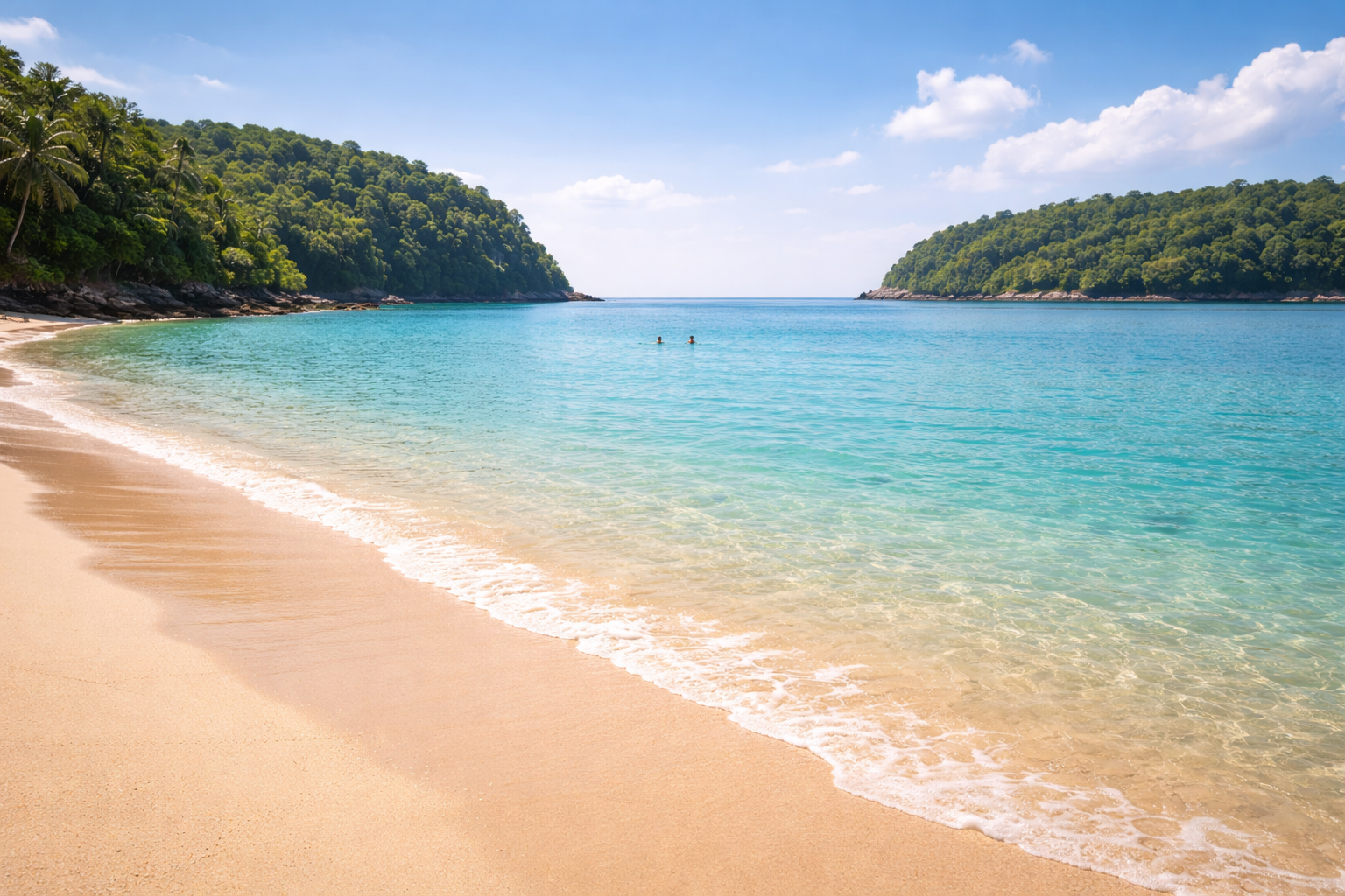 First-timer friendly beach swim conditions